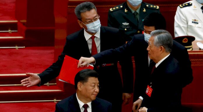 中共二十大/中國社媒平台不見胡錦濤離席影片