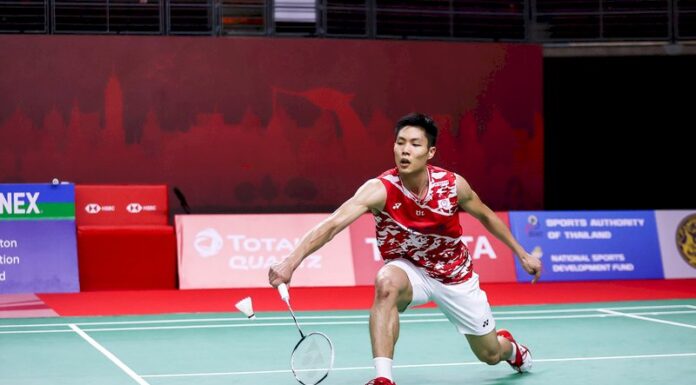 東奧羽球男單小組賽 周天成直落2奪首勝