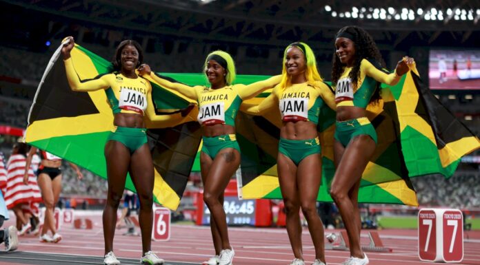 東奧女子4×100公尺接力 牙買加摘金美國掛銀